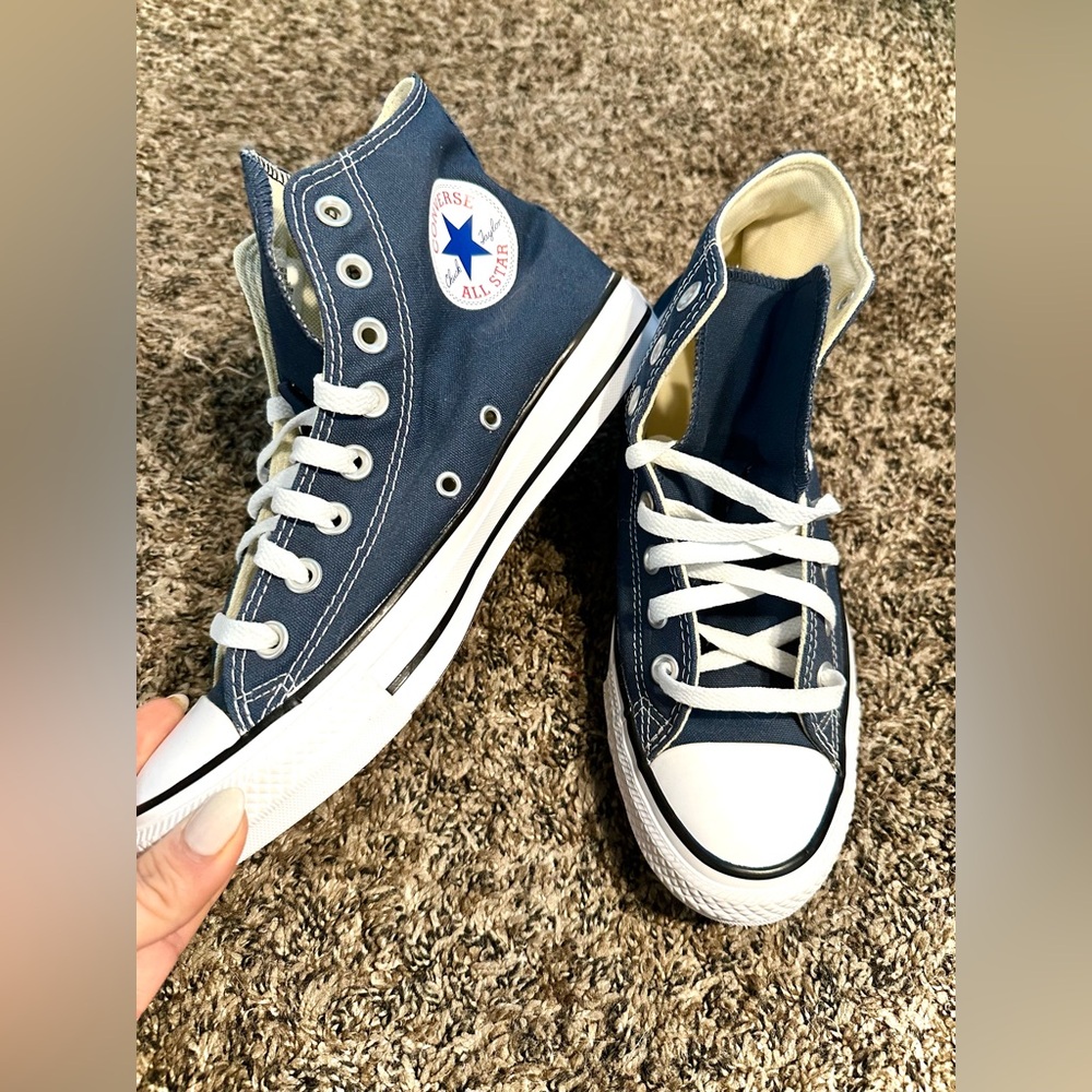 Unisex Converse Chuck Taylor All Star Navy Blue High-Top Sneakers- Women’s 9 - Picture 7 of 10